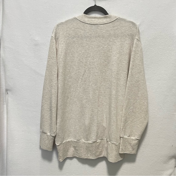 ATHLETA TOASTED BROWN HEATHER PURANA V-NECK WRAP - Picture 6 of 9